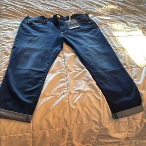 Democracy Blue Relaxed Fit Jeans with Rolled Hem